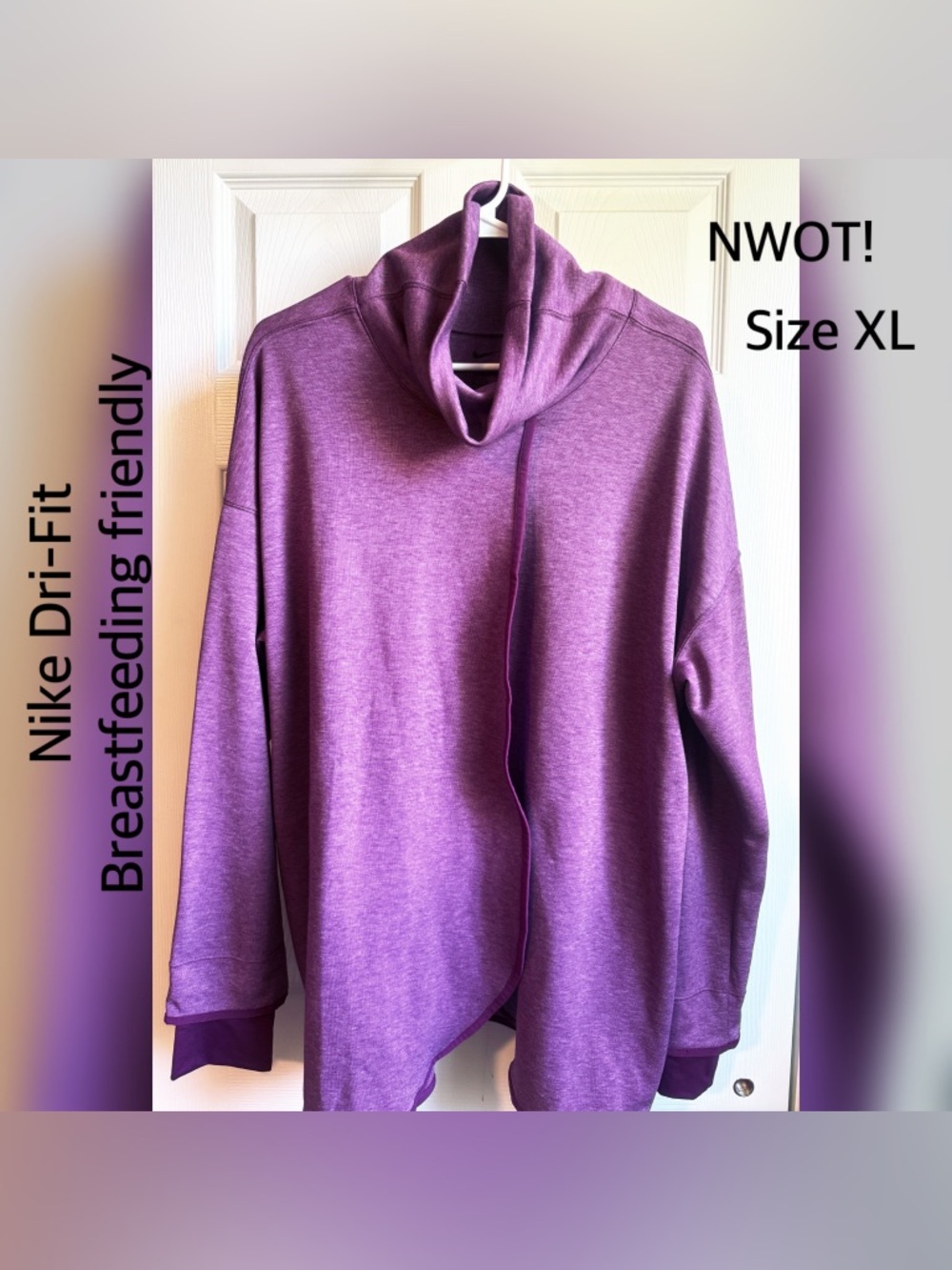 Nike Dri-Fit Purple XL Maternity & Breastfeeding Friendly Sweatshirt